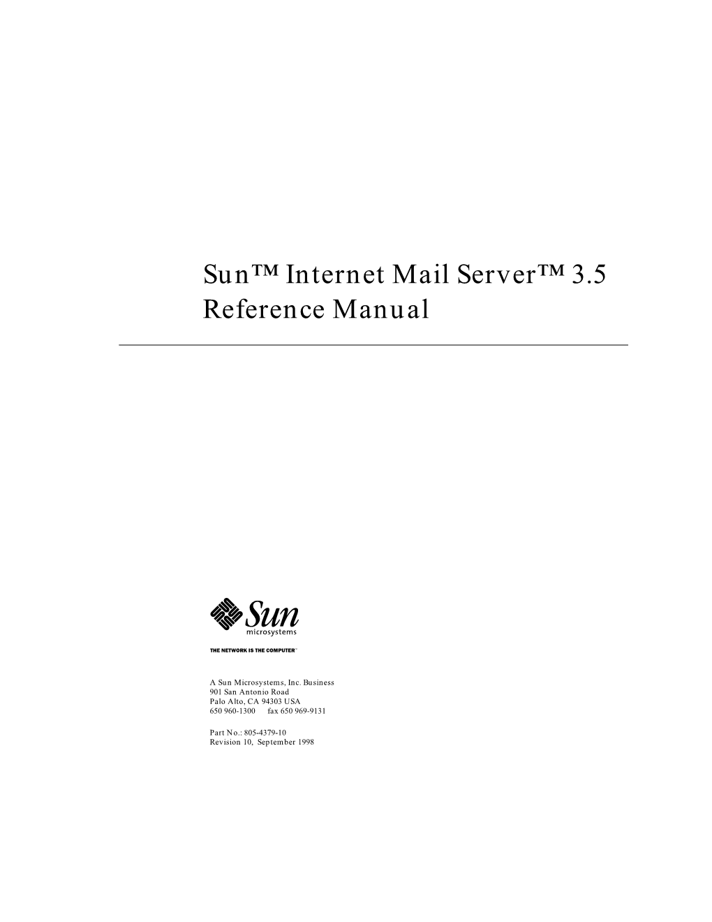 Sun Internet Mail Server 3.5 Reference Manual