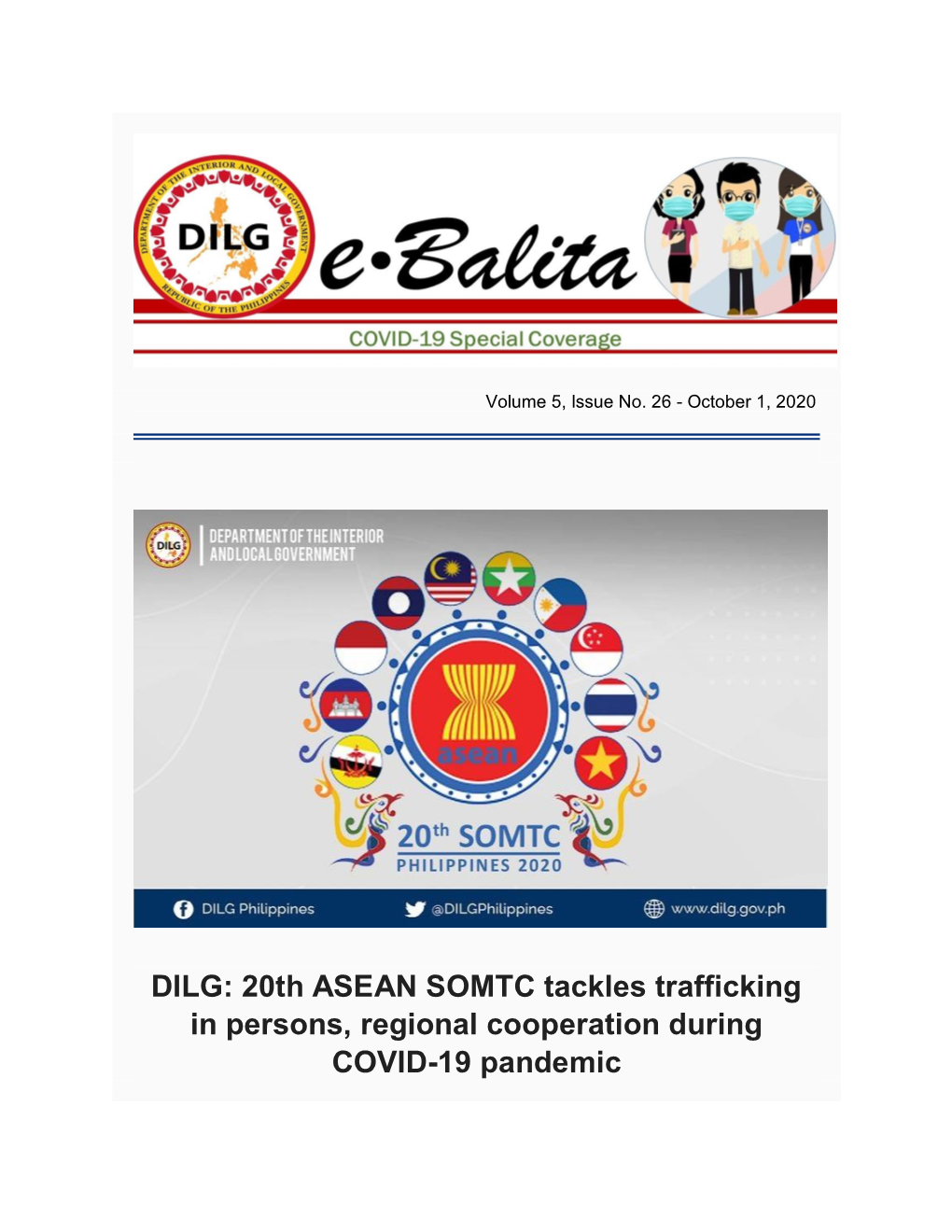 20Th ASEAN SOMTC Tackles Trafficking in Persons, Regional Cooperation During COVID-19 Pandemic