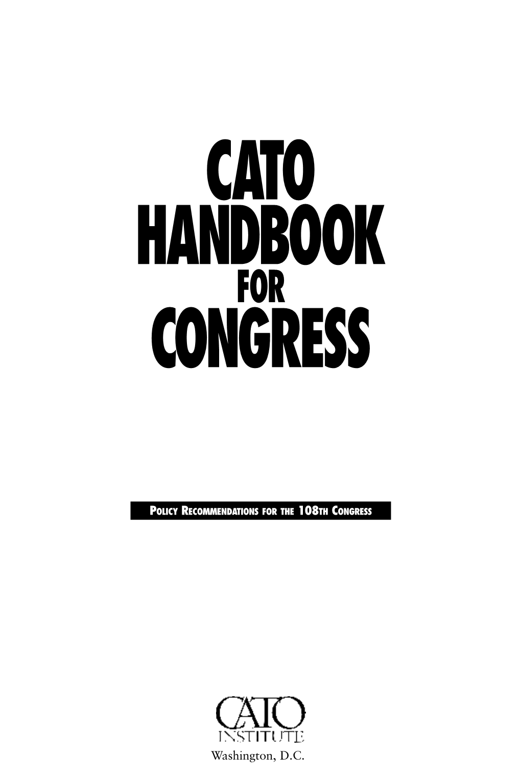 Cato Handbook Congress