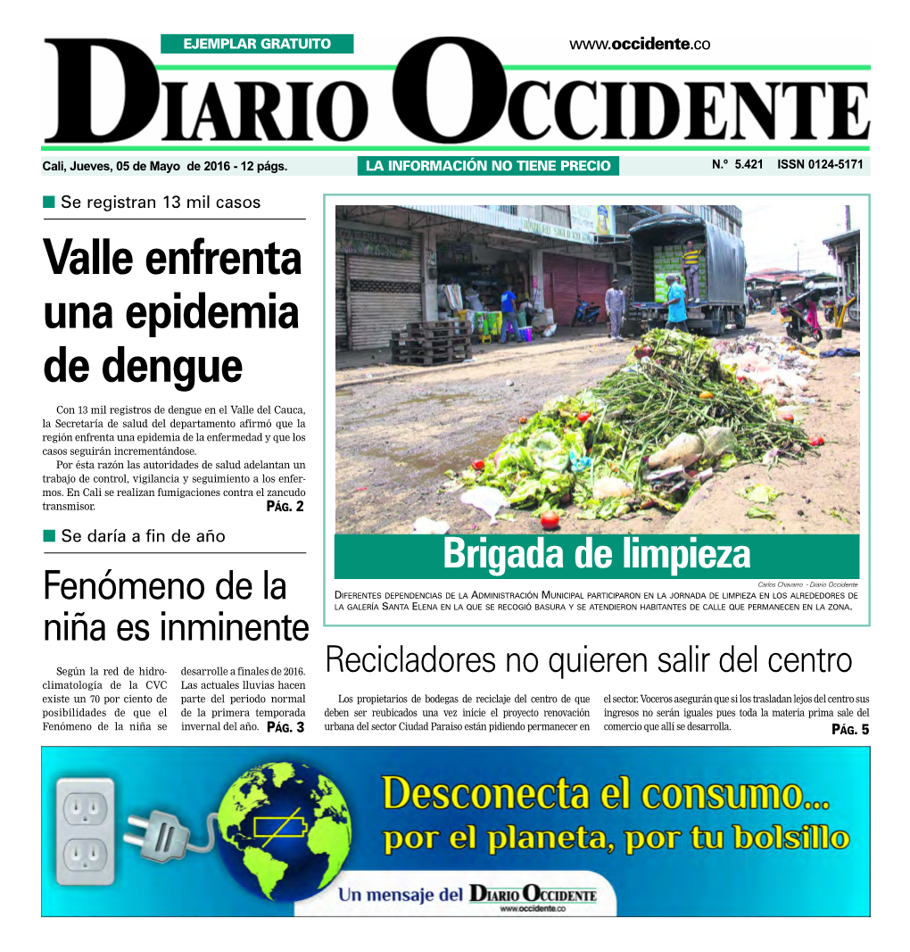 Epidemia De Dengue En El Valle