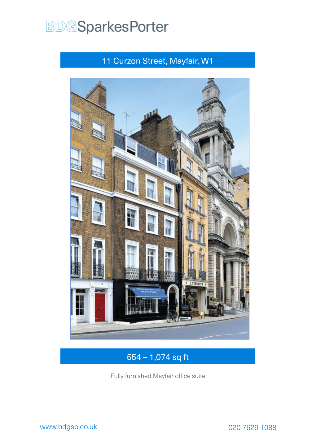 1074 Sq Ft 11 Curzon Street, Mayfair, W1