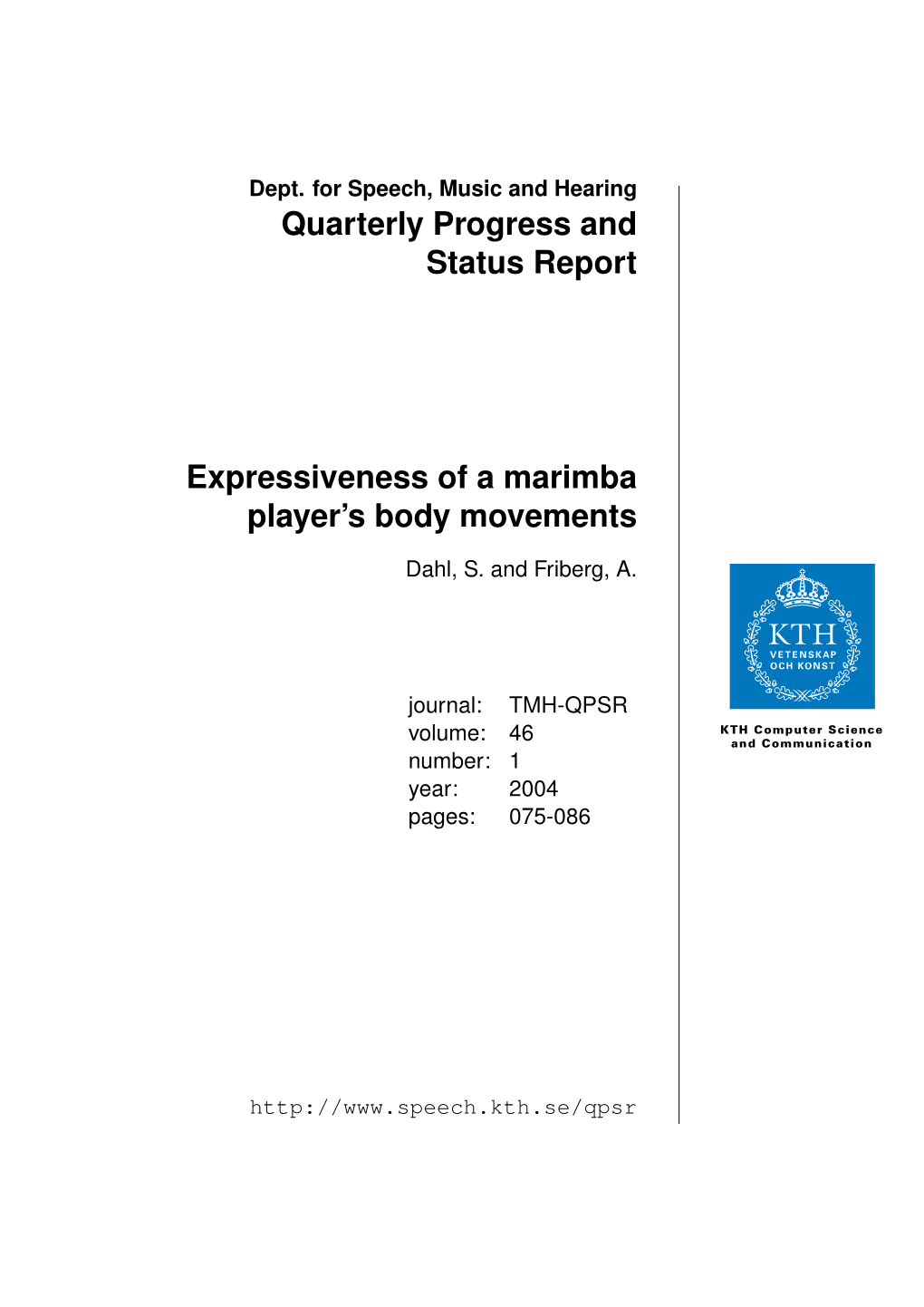 Expressiveness of a Marimba Player's Body Movements