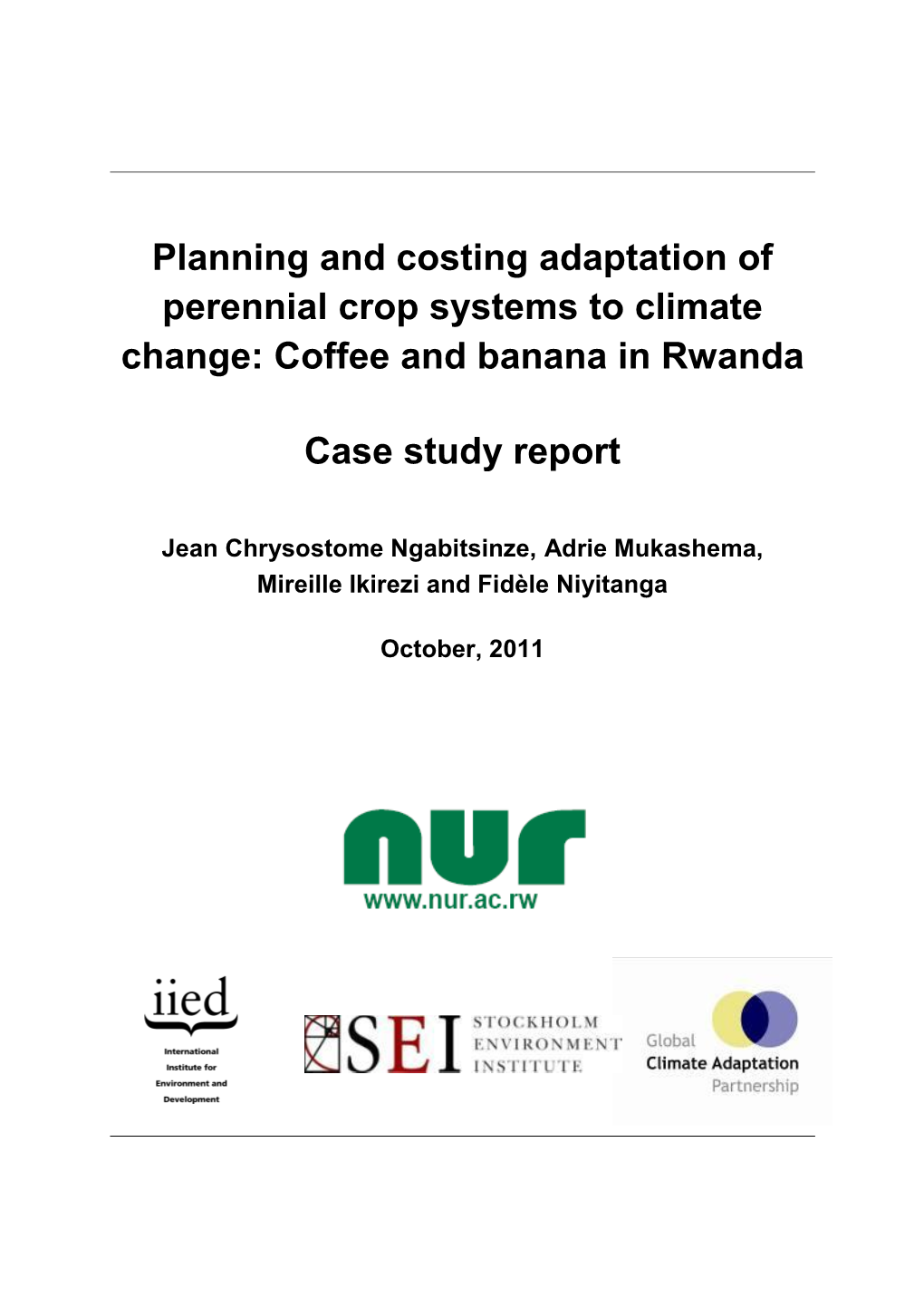 Coffee and Banana in Rwanda Case Study Report