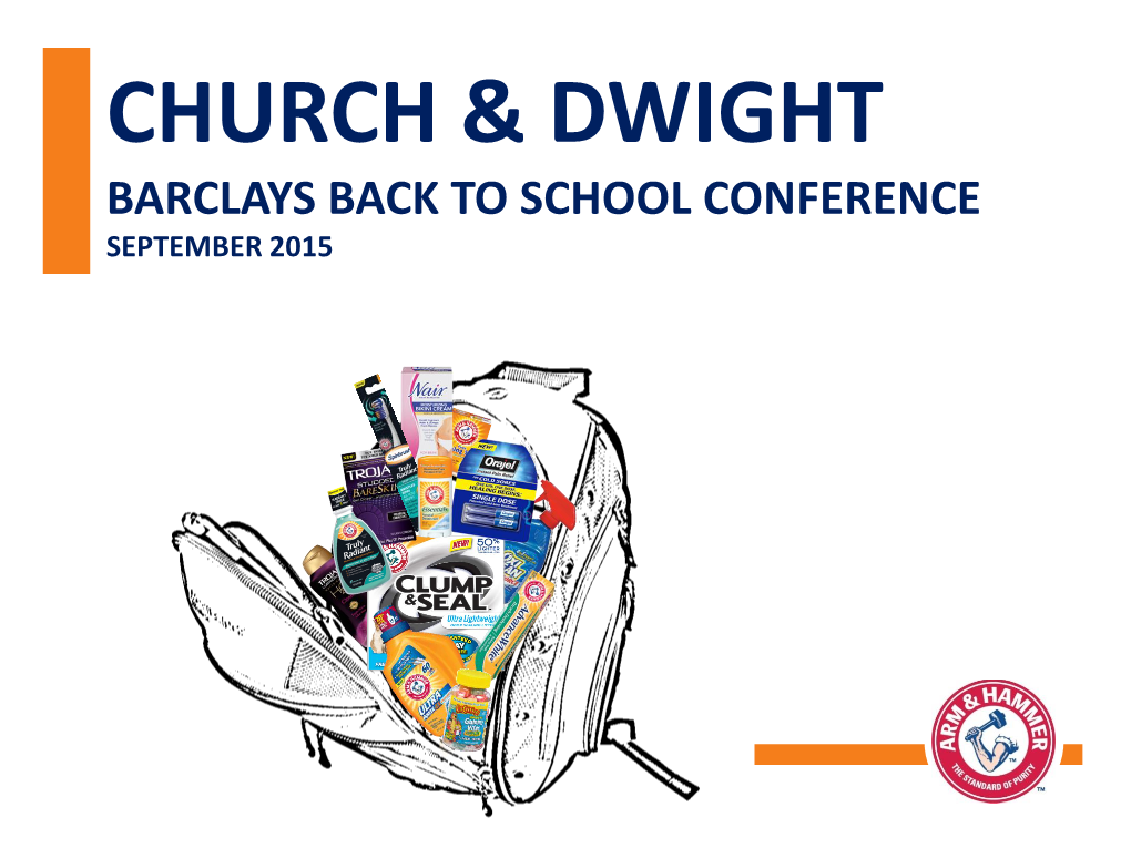 Church & Dwight Corporate Strategy July 2015