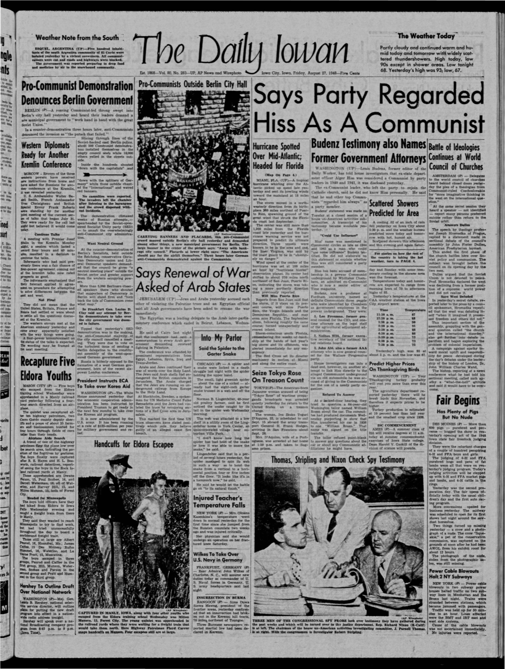 Daily Iowan (Iowa City, Iowa), 1948-08-27