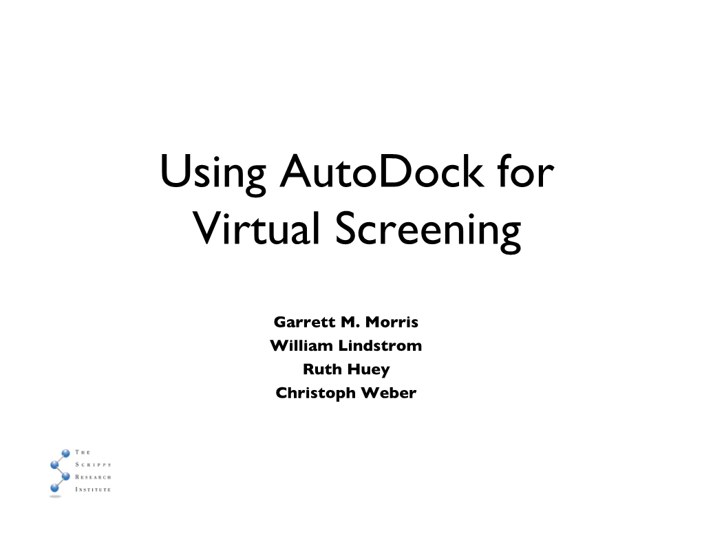 Using Autodock for Virtual Screening