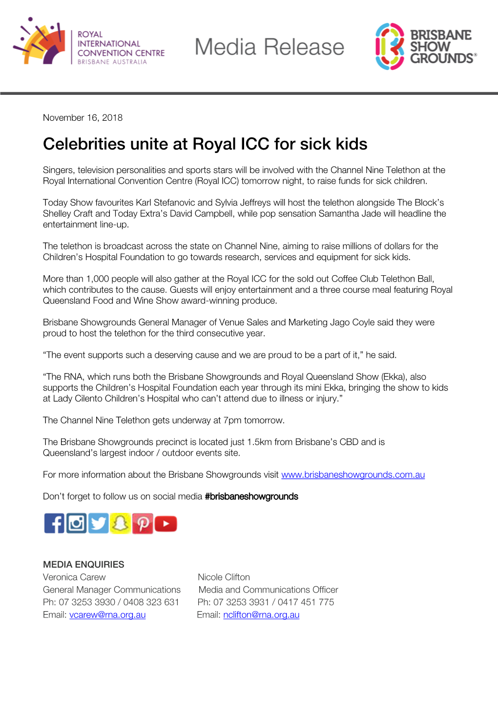 Celebrities Unite at Royal ICC for Sick Kids