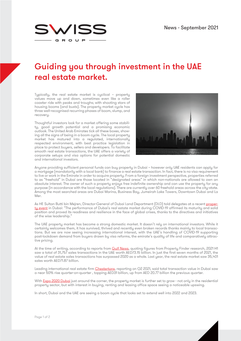 Guiding You Through Investment in the UAE Real Estate Market