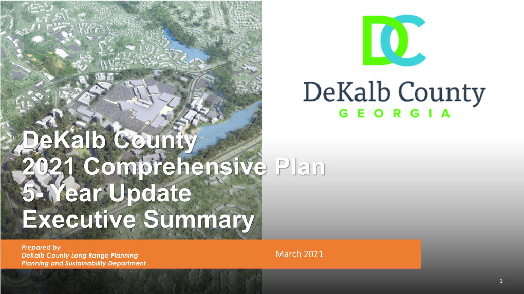 Dekalb County 2021 Comprehensive Plan 5- Year Update Executive Summary