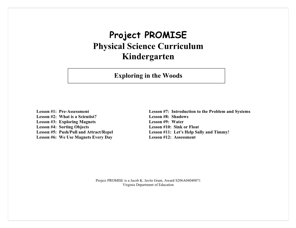 Physical Science Curriculum s1