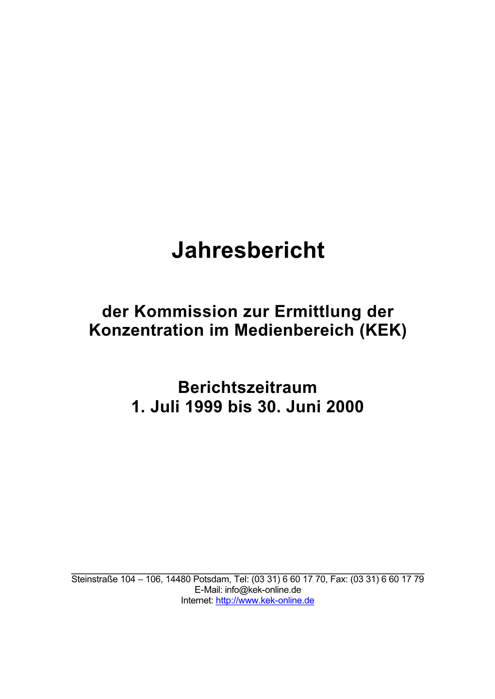 Jahresbericht