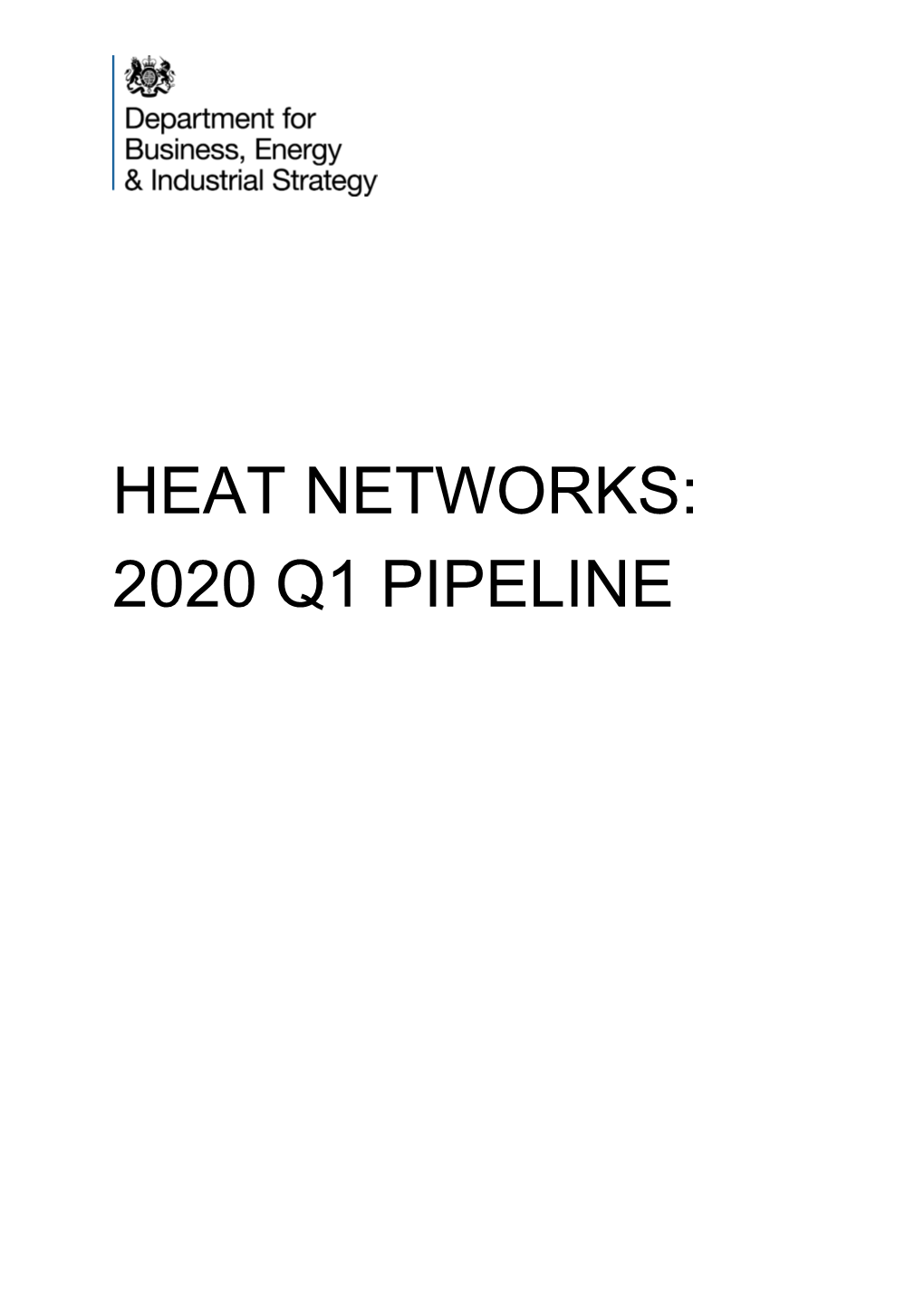 Heat Networks Project Pipeline January to March 2020