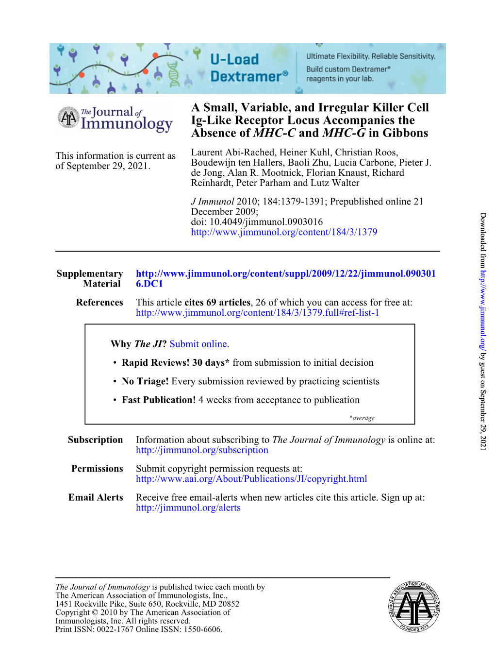 In Gibbons MHC-G and MHC-C Absence of Ig-Like Receptor Locus