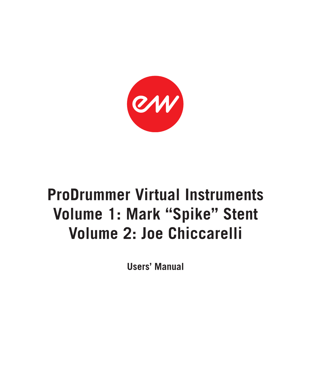 Eastwest Prodrummer Virtual Instrument Manual