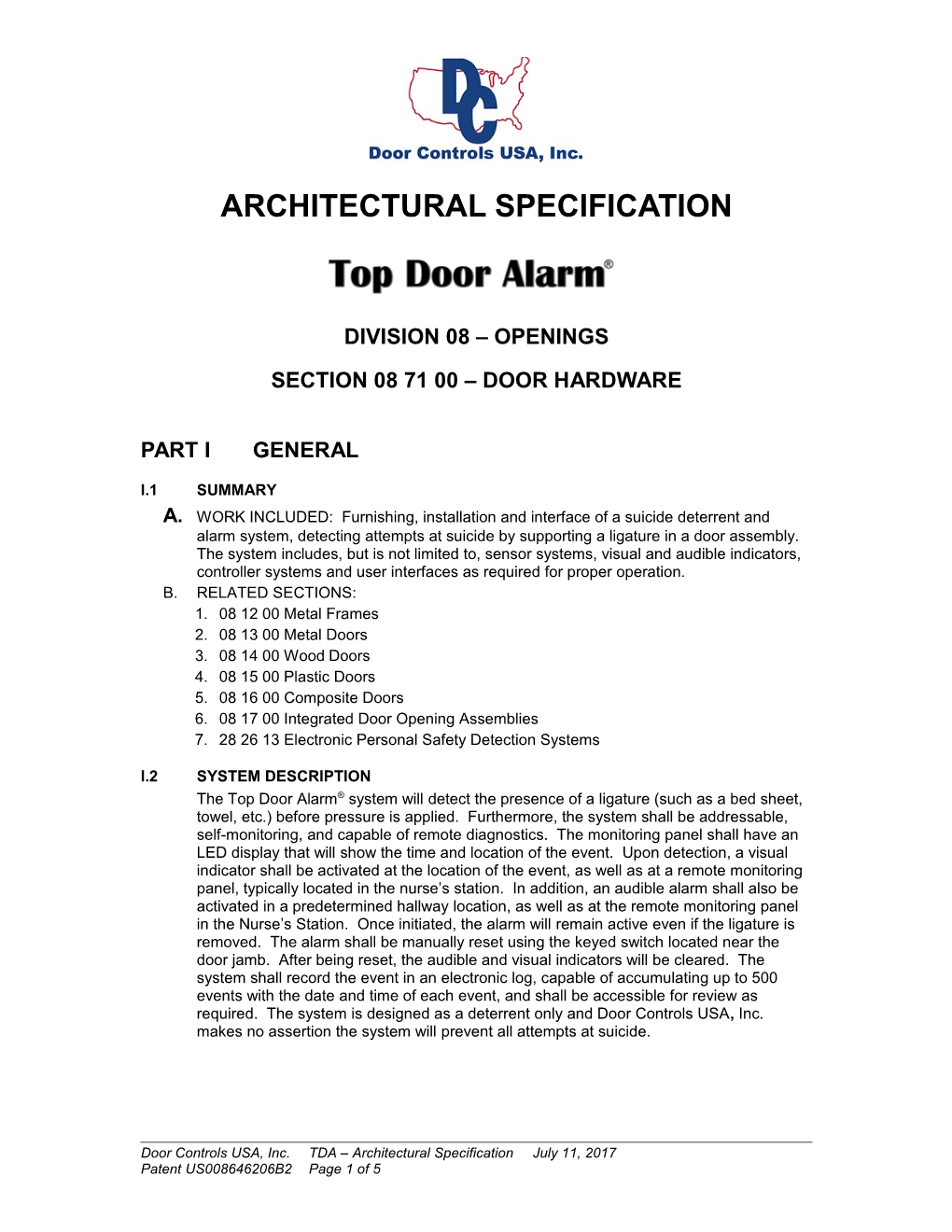 Architectural Specification