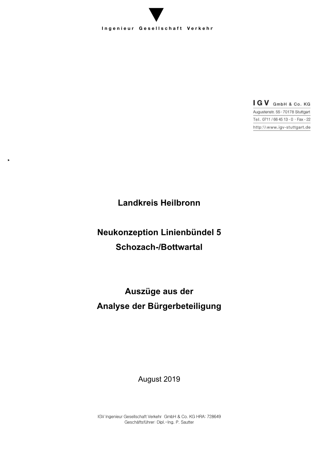 Landkreis Heilbronn Neukonzeption Linienbündel 5 Schozach