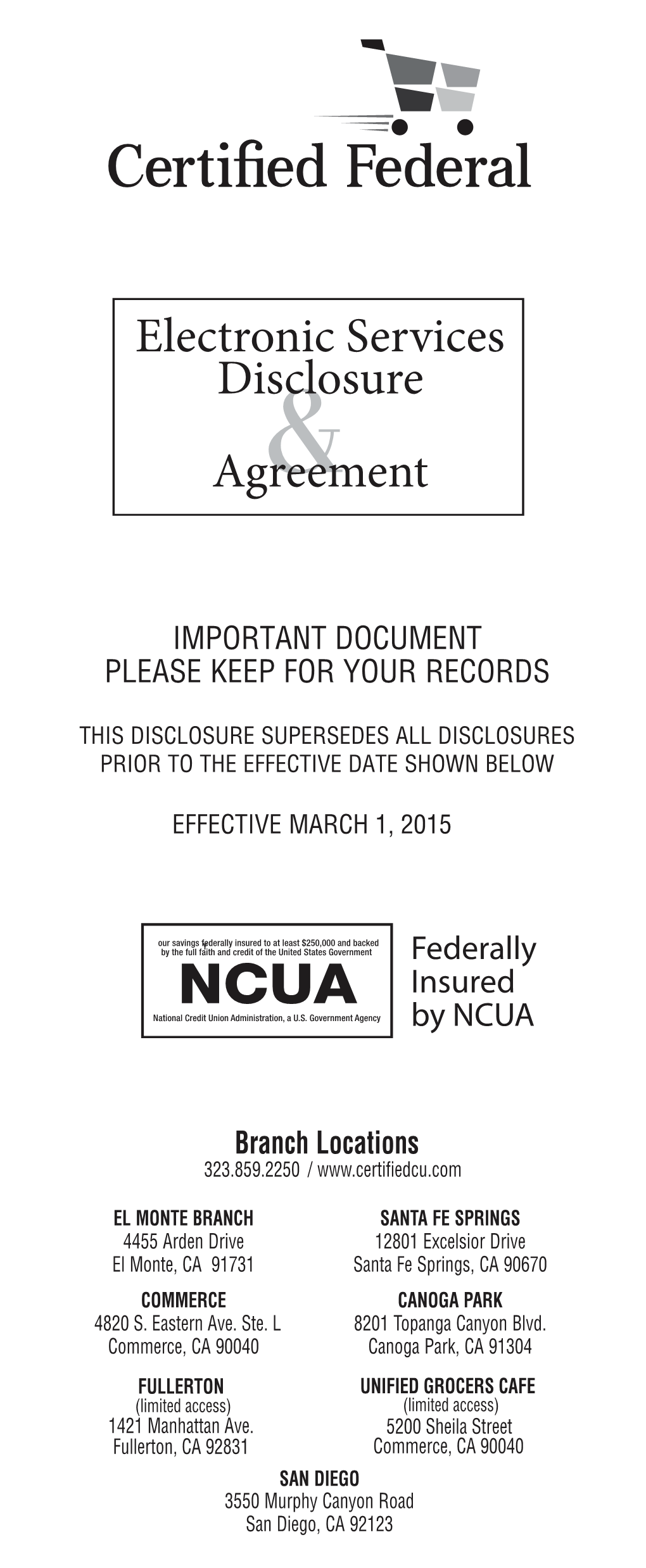 Electronic Services Disclosure Agreement