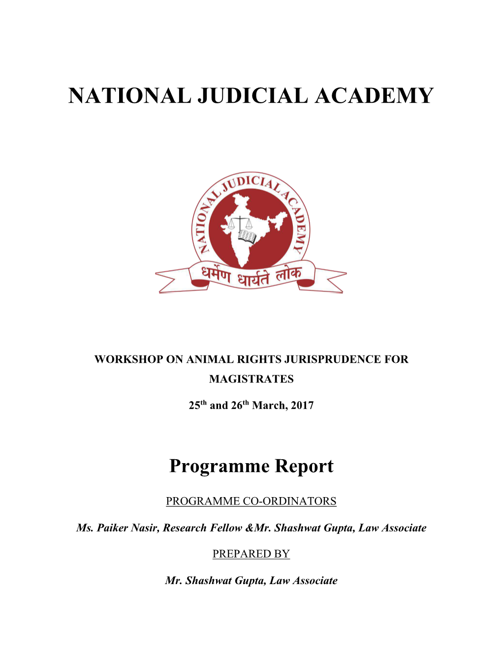 Programme Report