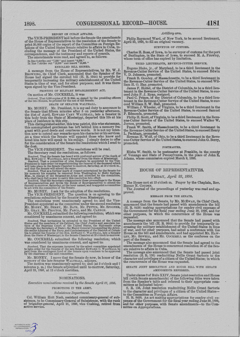 Congressional Record-House. 4181