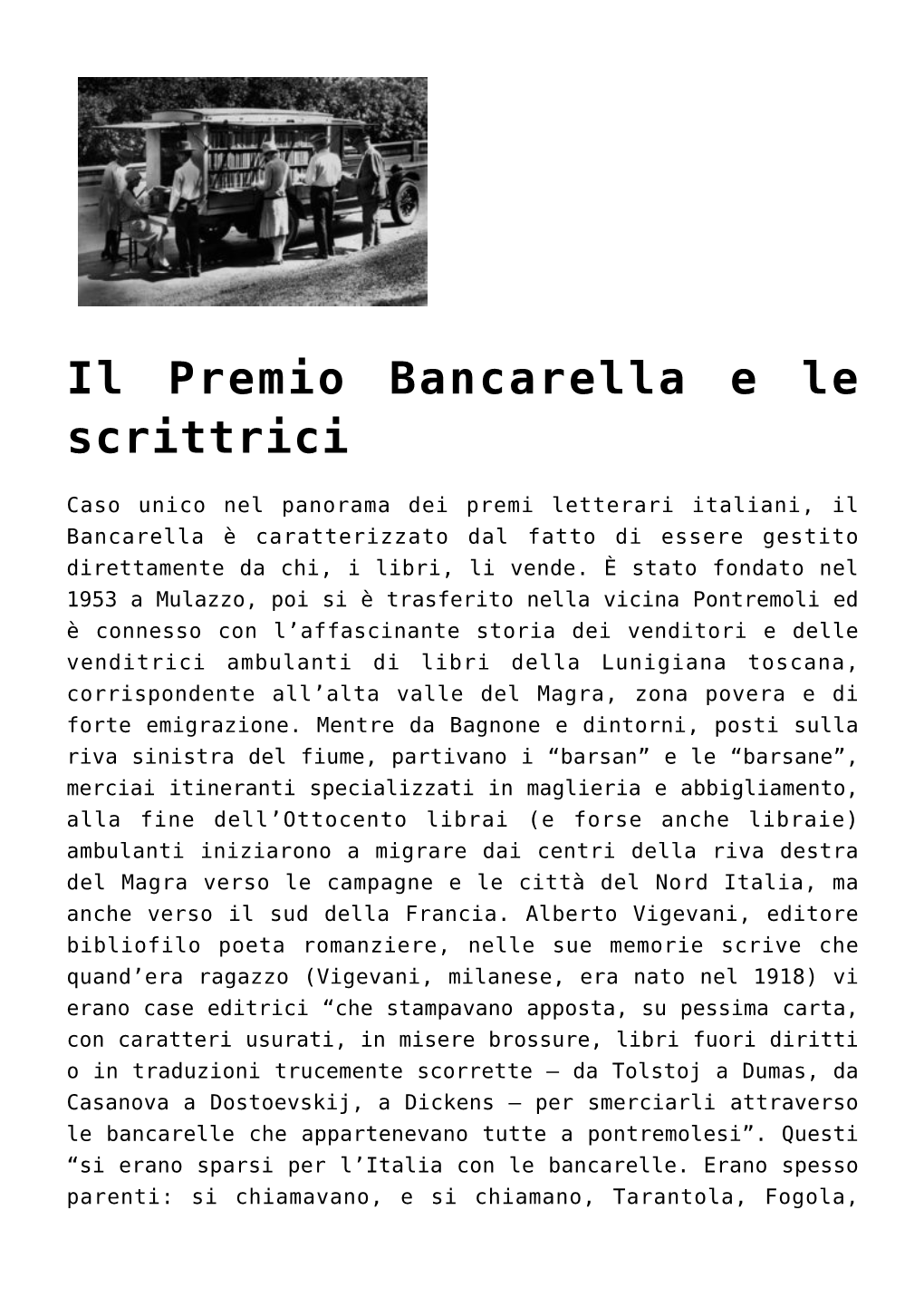 Il Premio Bancarella E Le Scrittrici