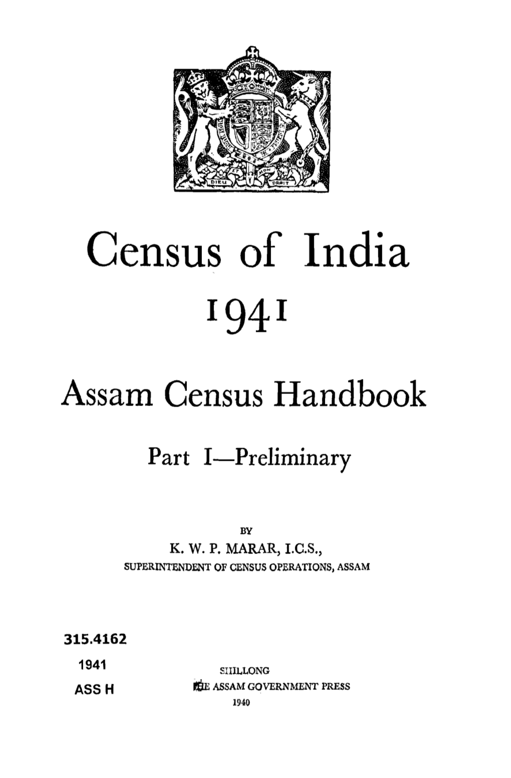 Preliminary, Part I, Assam