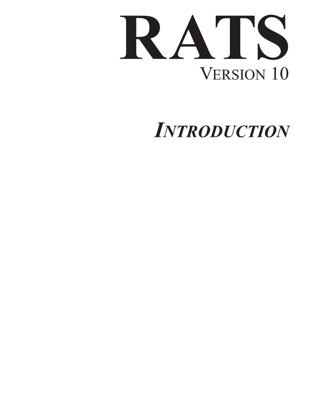 RATS 10 Introduction.Pdf