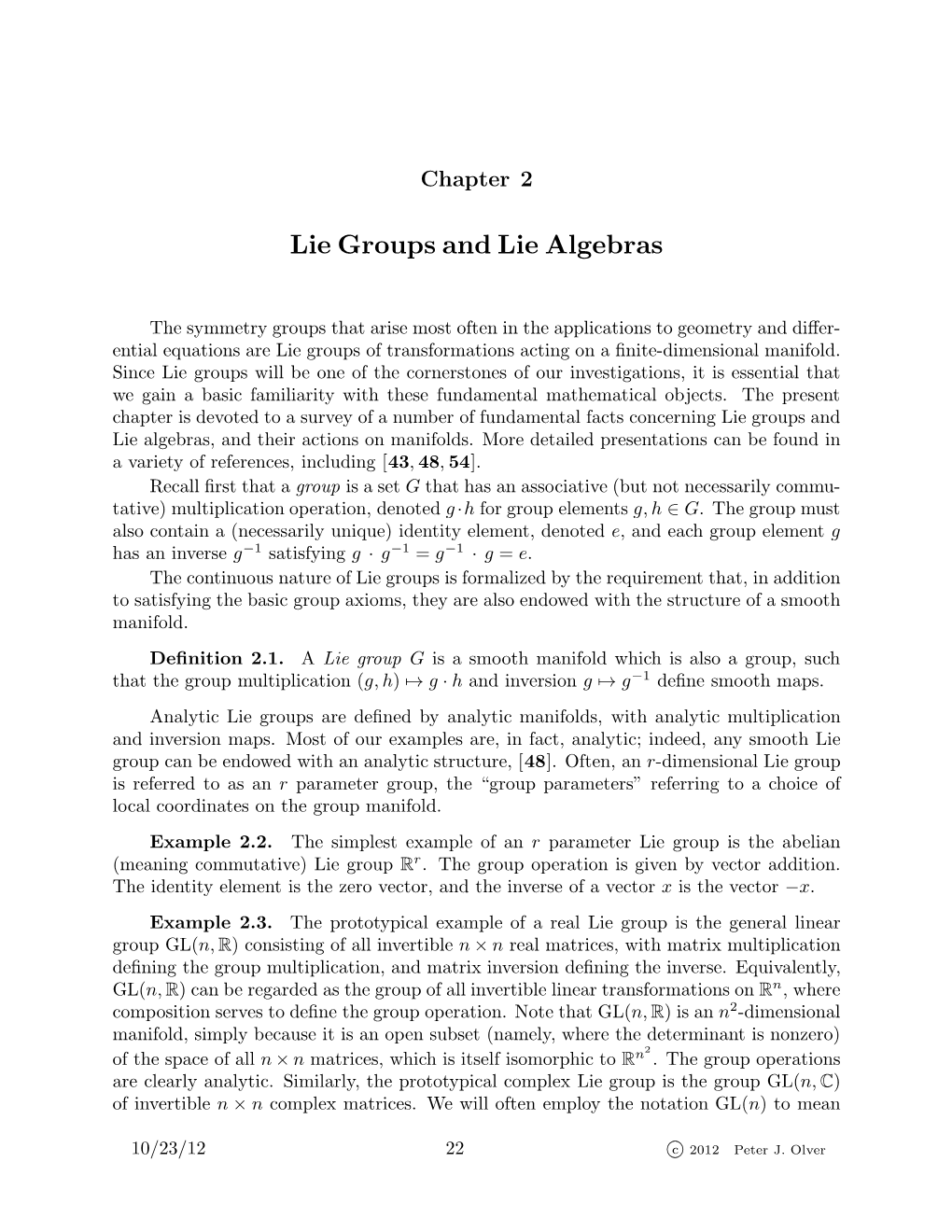 Lie Groups and Lie Algebras