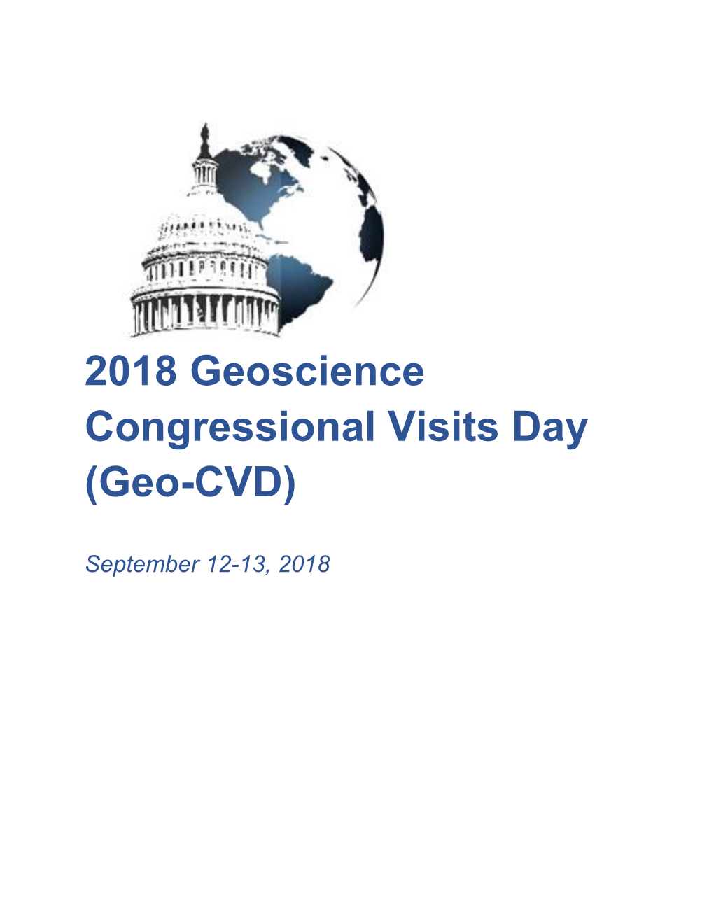 2018 Geoscience Congressional Visits Day (Geo-CVD)