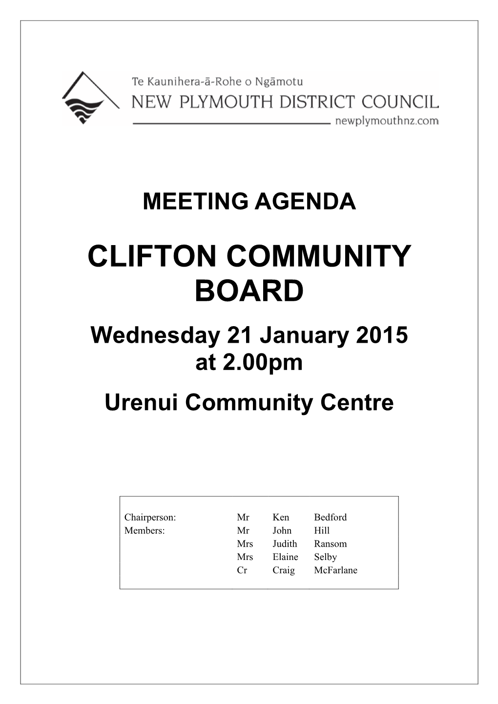 Clifton Community Board