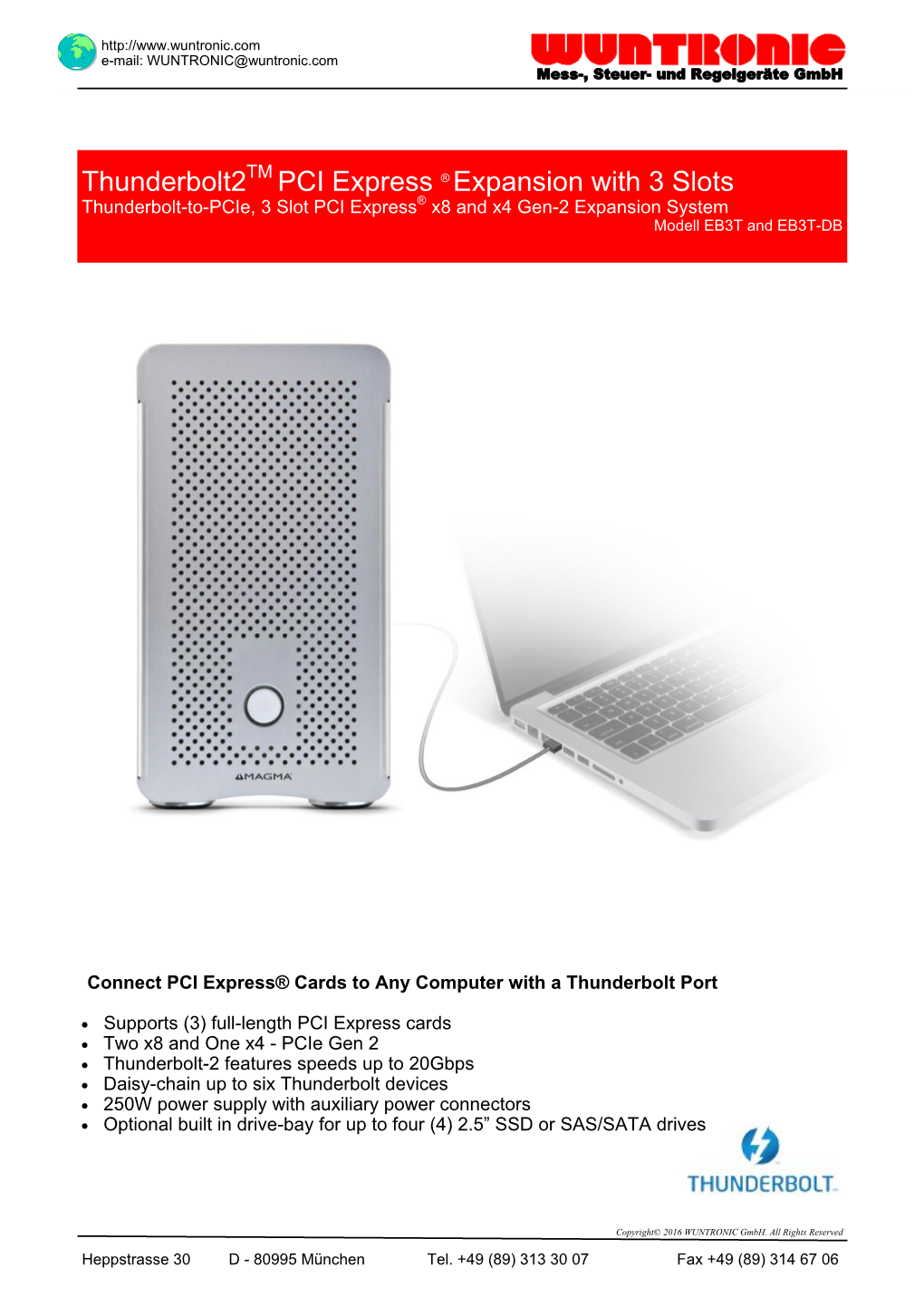 3-Slot Thunderbolt to PCI Express Expansion