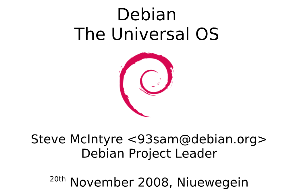 Debian the Universal OS