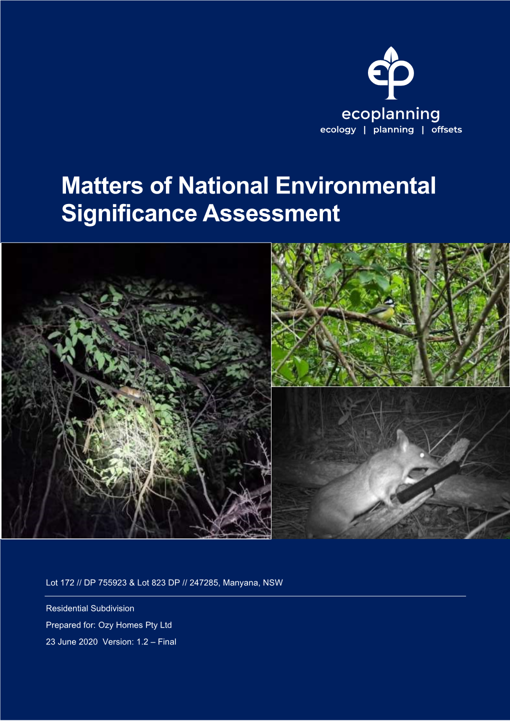 Matters of National Environmental Significance Assessment