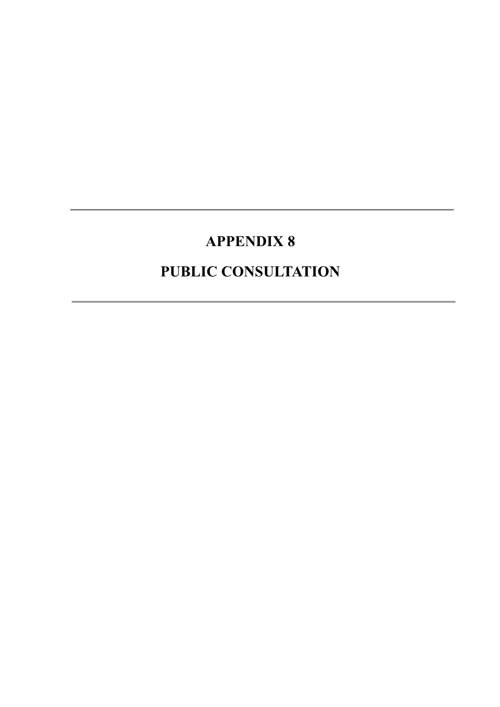 Appendix 8 Public Consultation