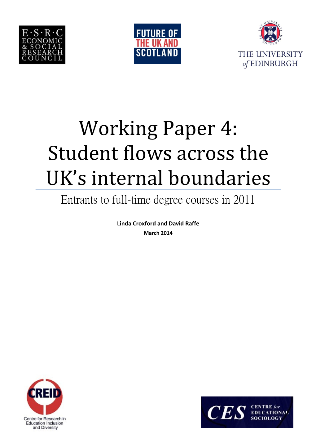 Student Flows Across the UK's Internal Boundaries