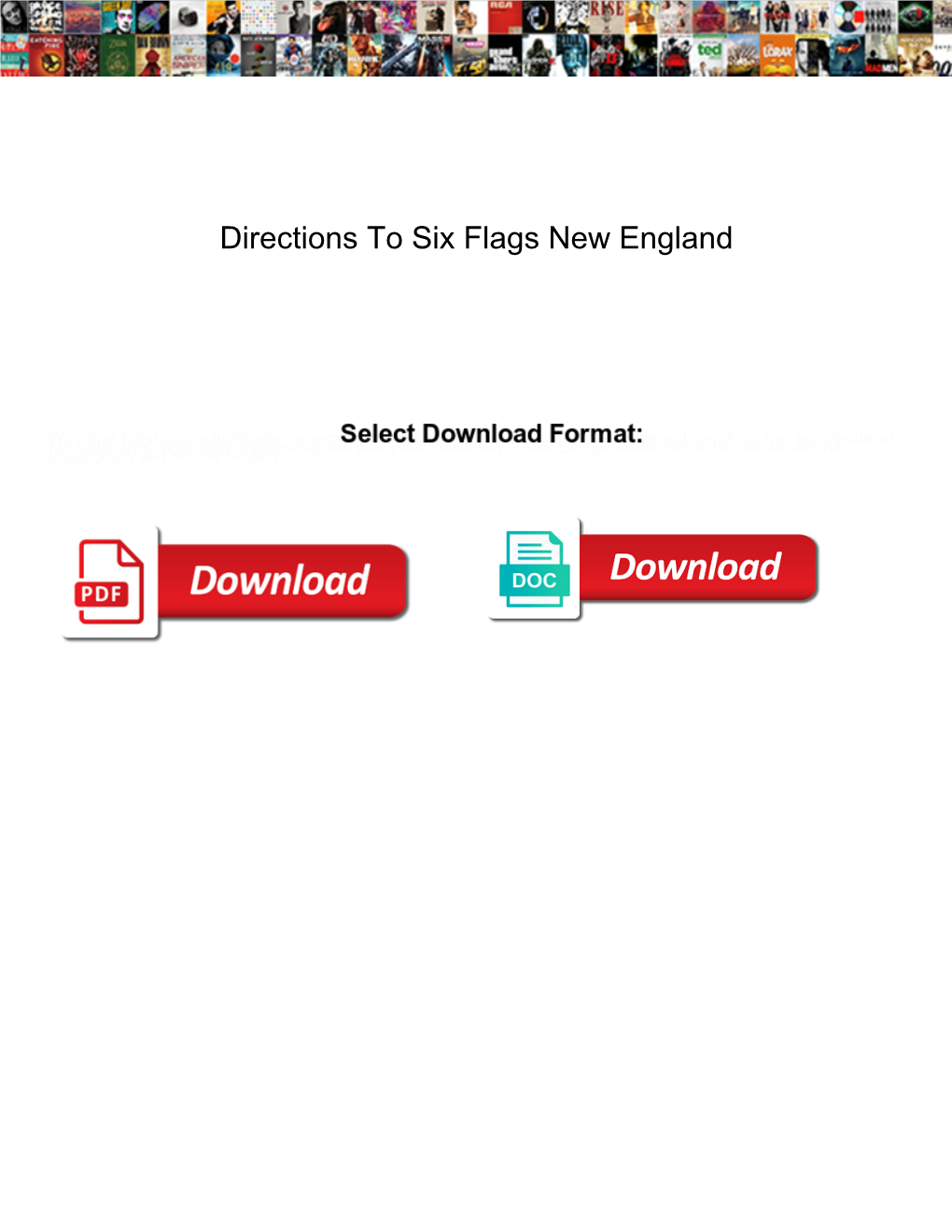 Directions to Six Flags New England