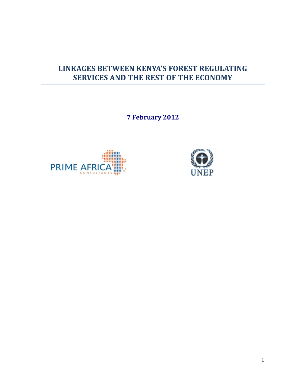 Linkages Between Kenya's Forest Regulating Services