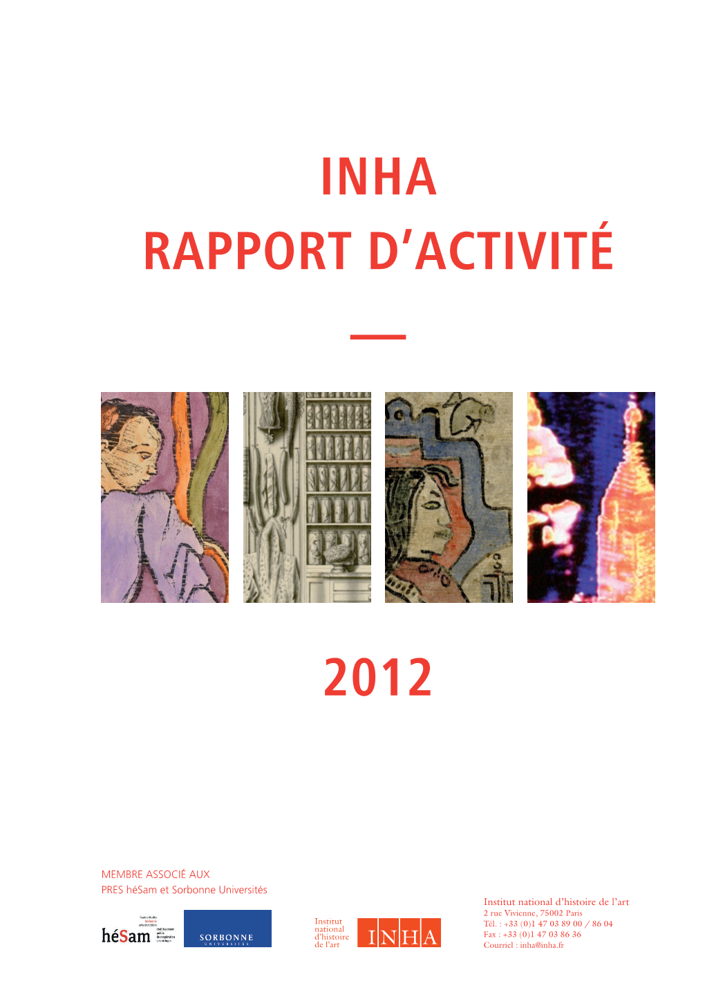 INHA Rapport D'activité — 2012