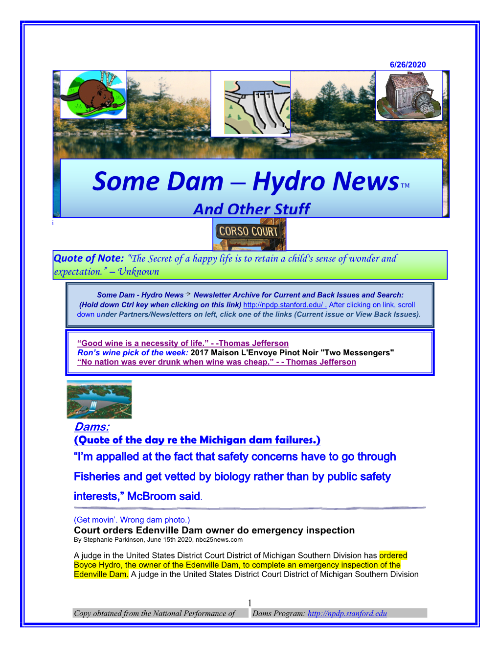 Some Dam – Hydro Newstm