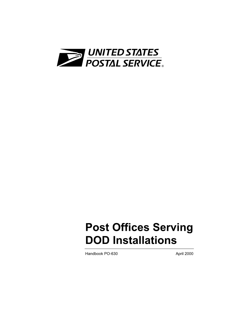 Post Offices Serving DOD Installations