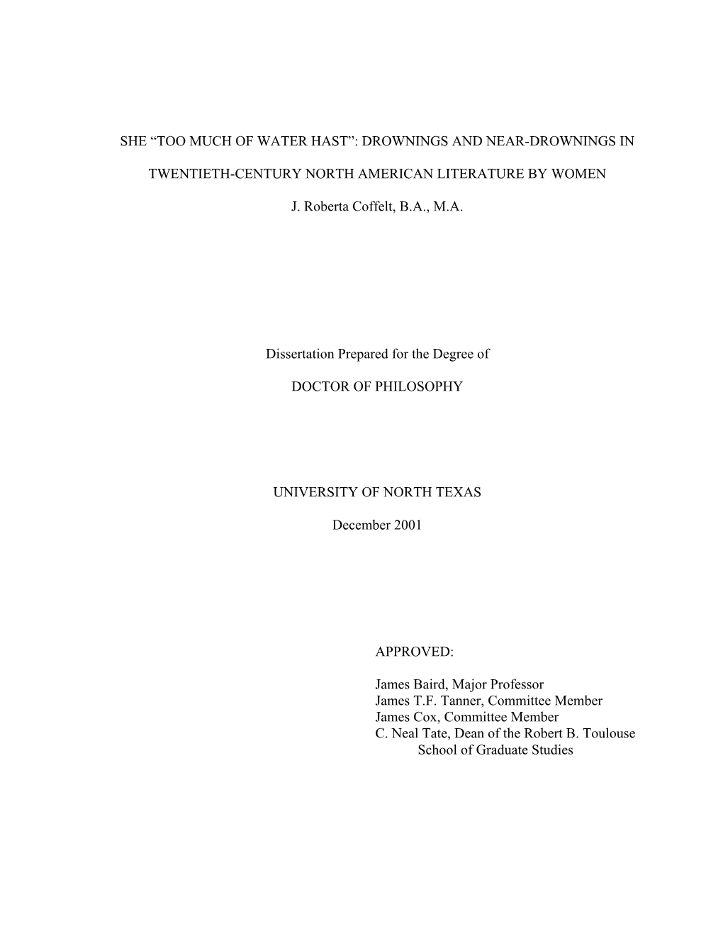 Drownings and Near-Drownings in Twentieth-Century American