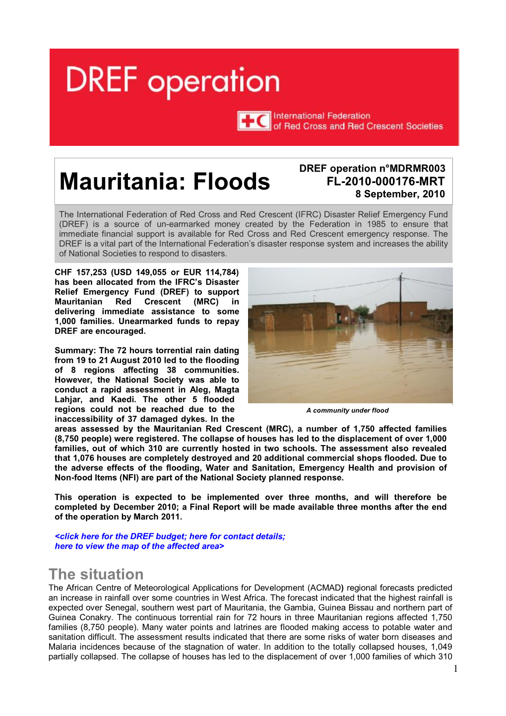 Mauritania: Floods 8 September, 2010