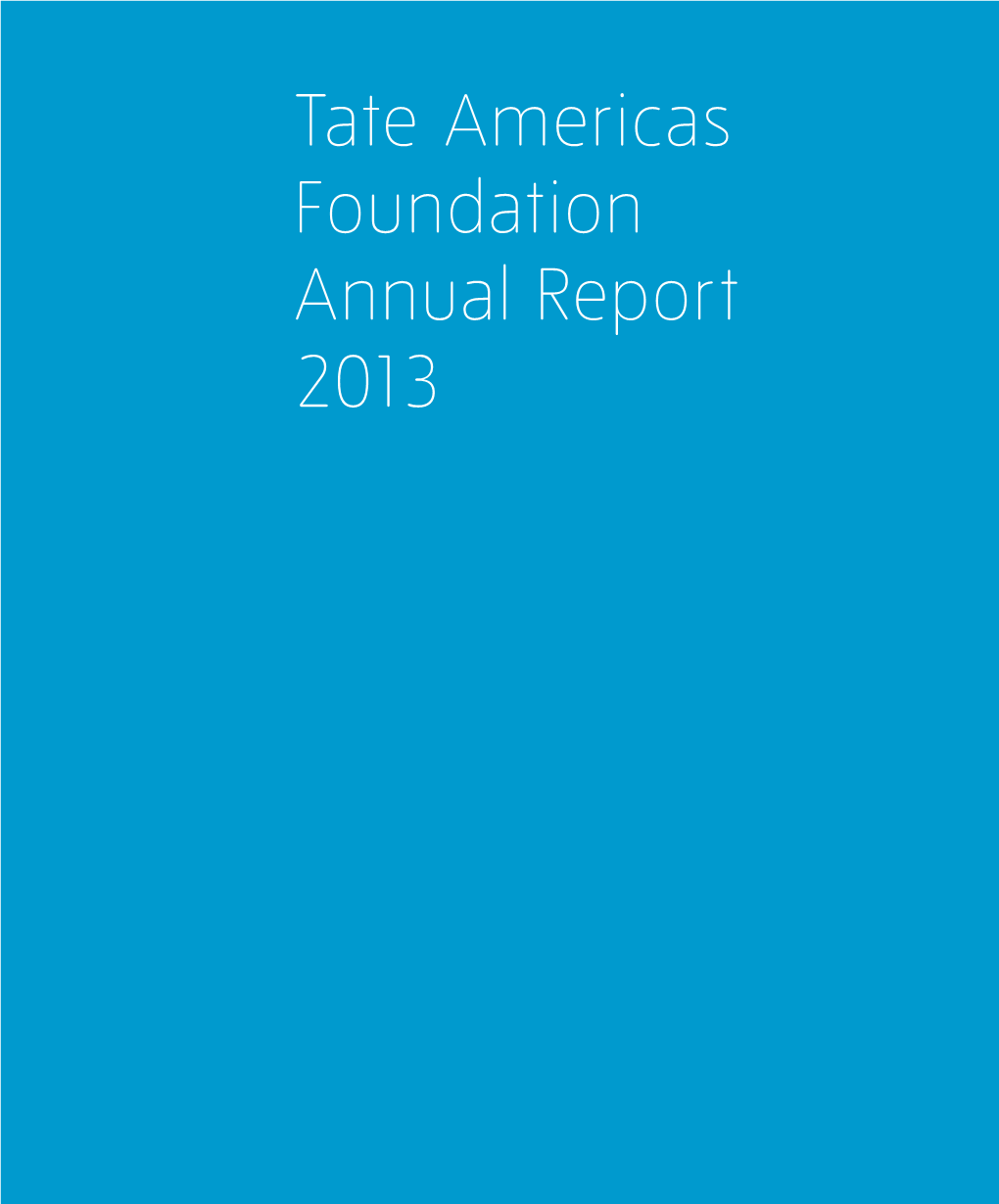 Tate Americas Foundation Annual Report 2013