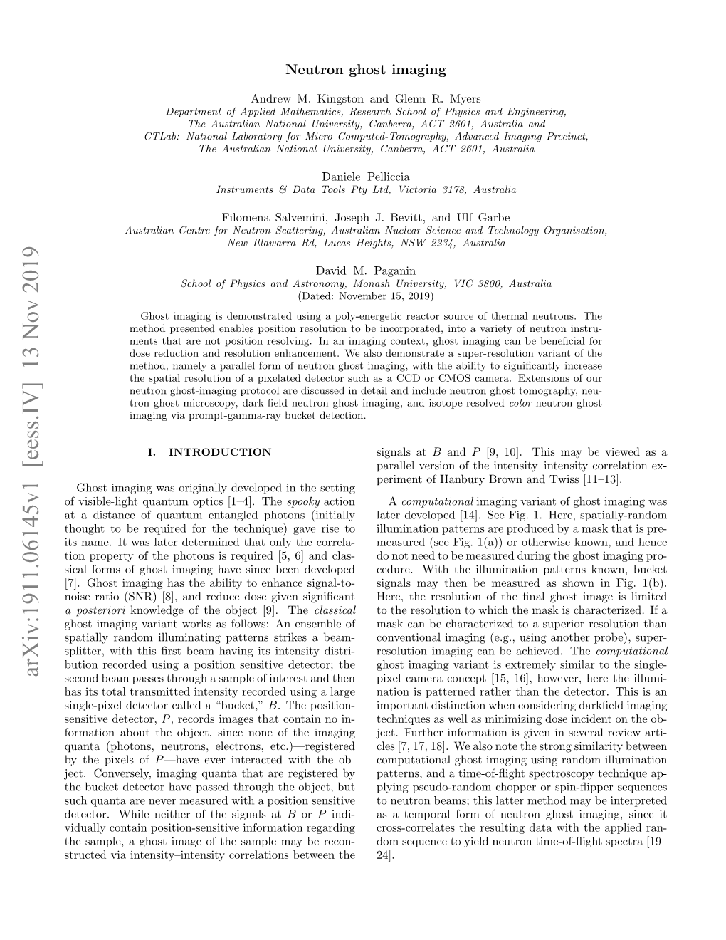 Arxiv:1911.06145V1 [Eess.IV] 13 Nov 2019