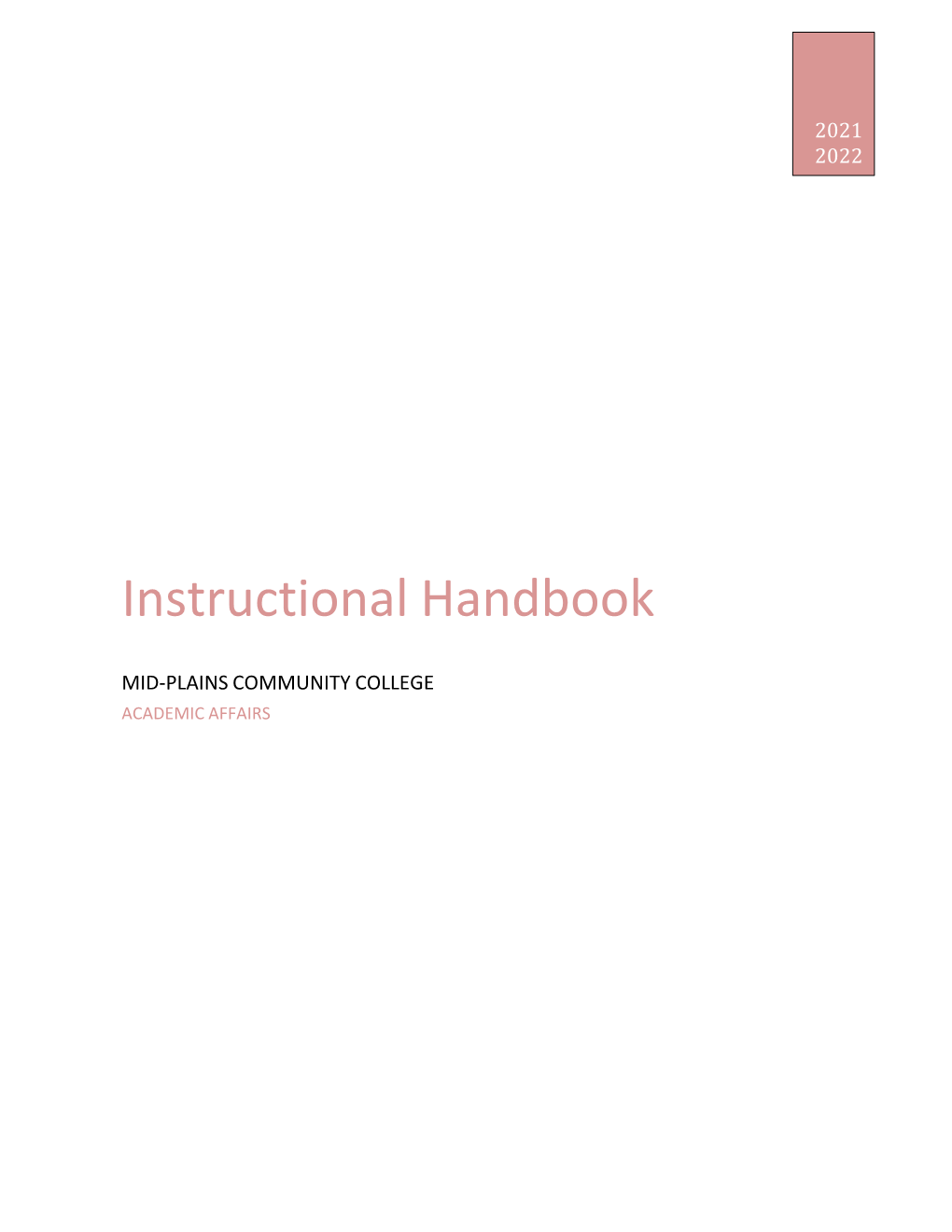 Instructional Handbook
