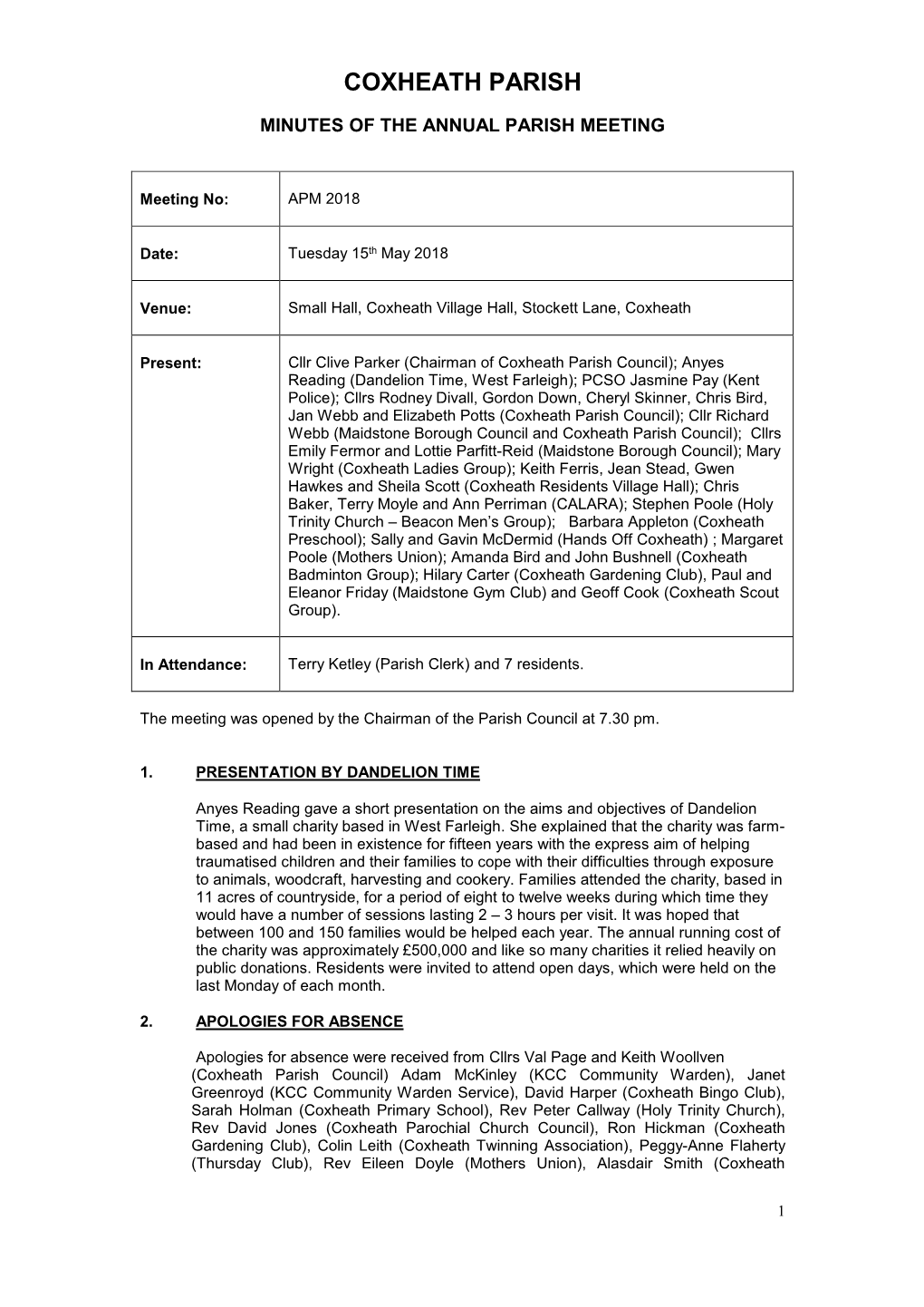 Coxheath Parish Council