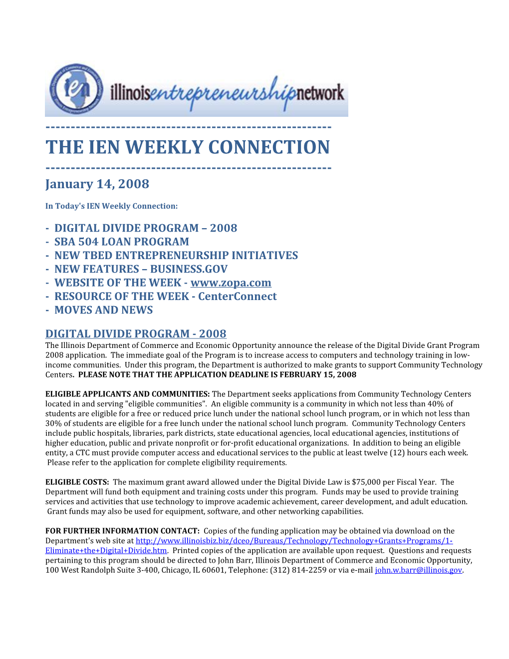 The Ien Weekly Connection s6