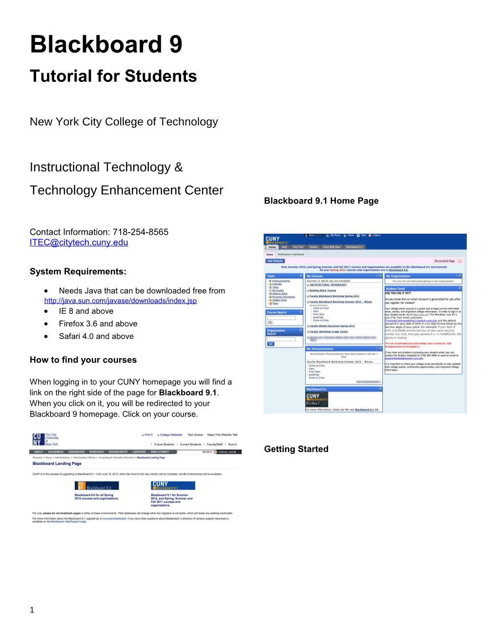 Tutorial for Students