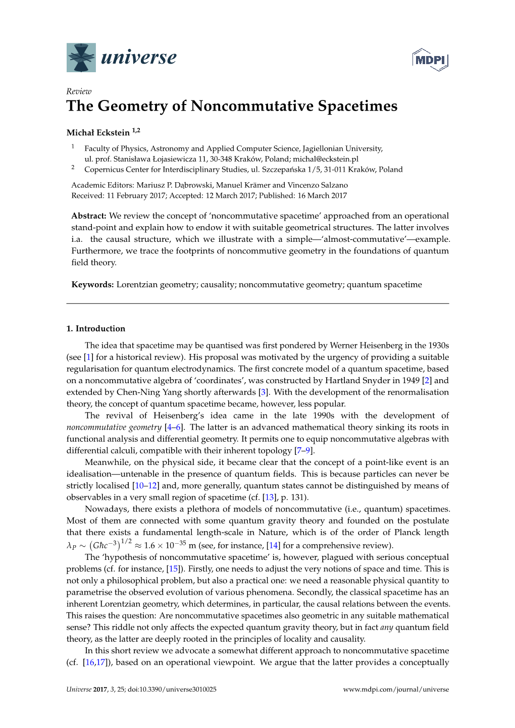 The Geometry of Noncommutative Spacetimes