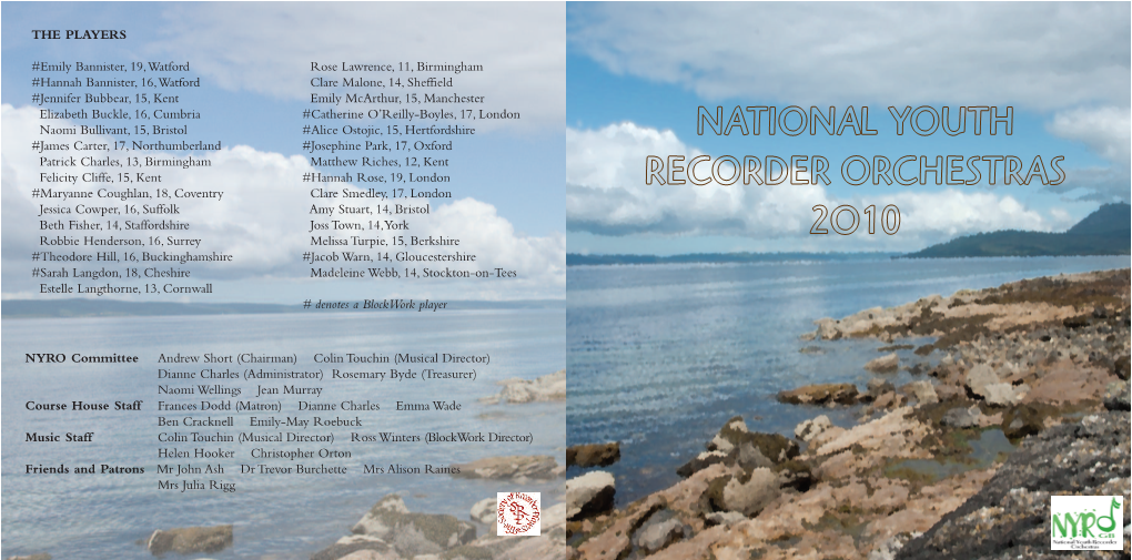 National Youth Recorder Orchestras 2O10