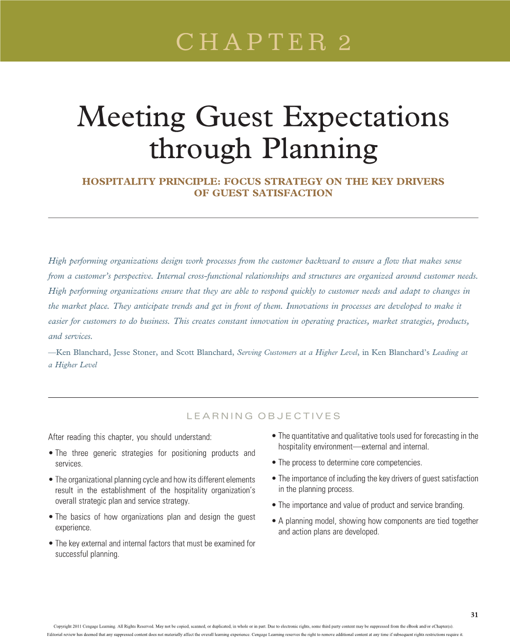 Meeting Guest Expectations Through Planning